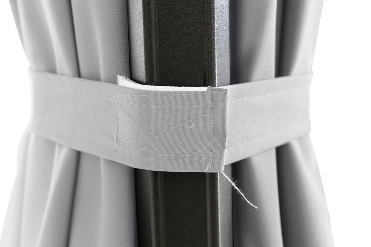 Ampelschirm Sunset N+ Ø 350 H: 252 Cm Anthrazit/grau - Anthrazit/Grau, KONVENTIONELL, Textil/Metall (350/350cm) - Siena Garden