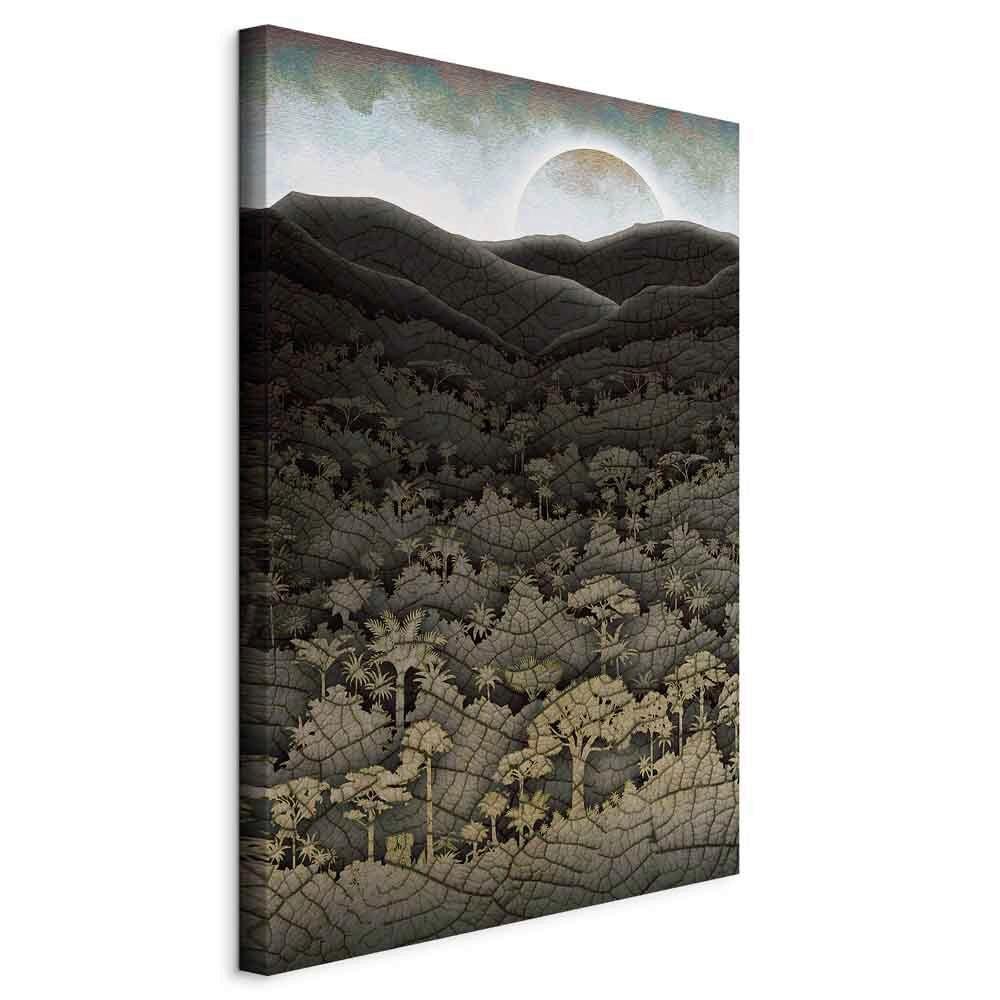 Leinwandbild Jungle Structure Schwarz Hellbraun B: 40 cm