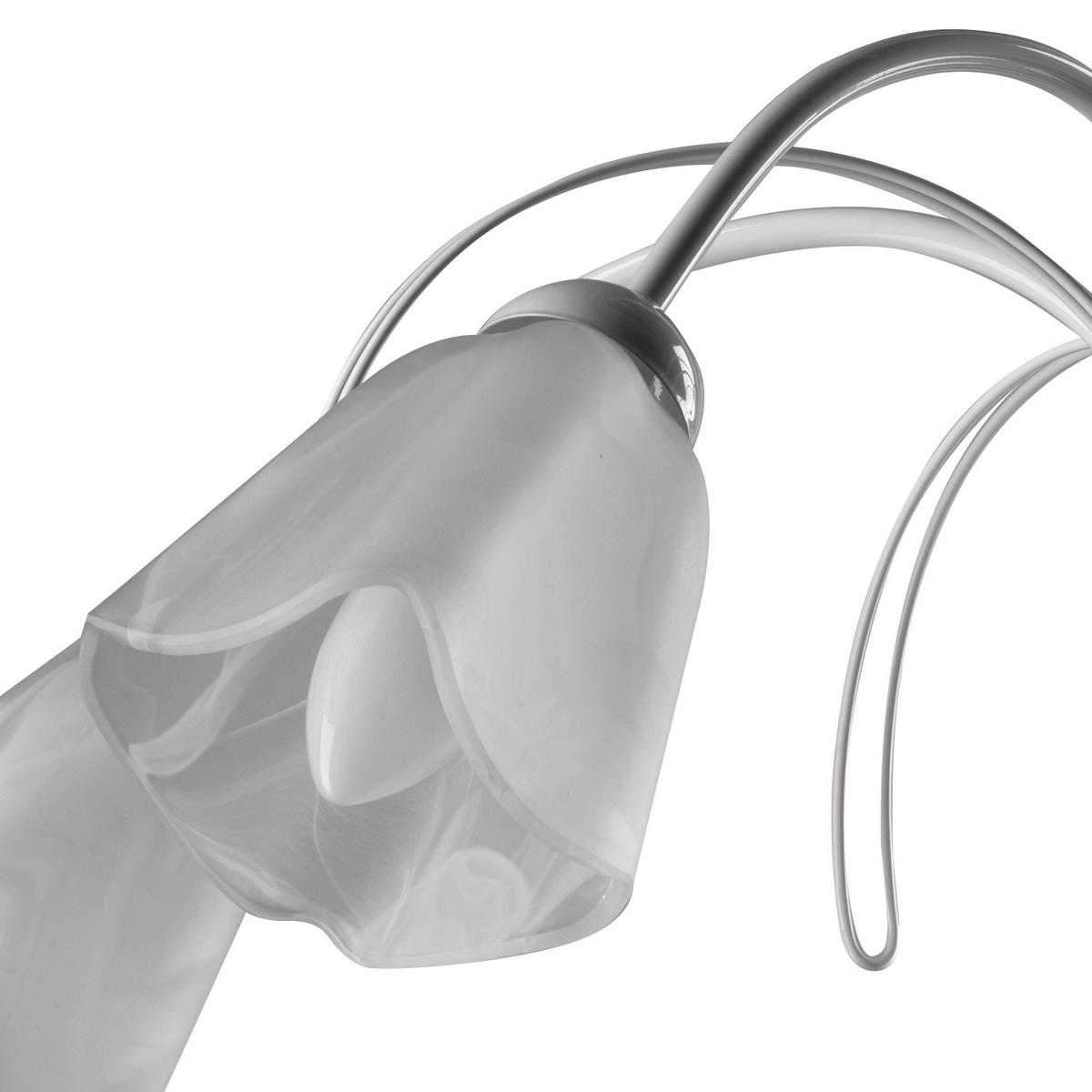 Kronleuchter 4802/5 - Weiß, KONVENTIONELL, Glas/Metall (70/100cm)