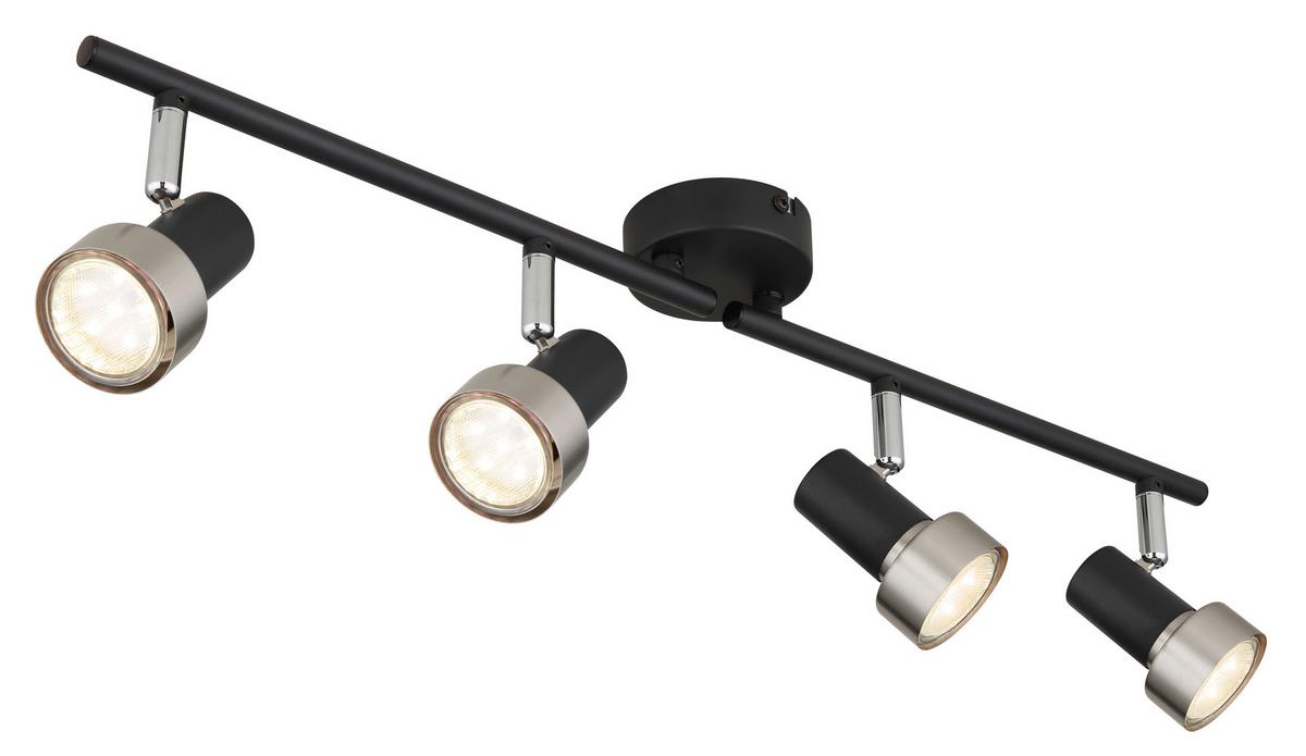 Strahler 57917-4n - Chromfarben/Schwarz, KONVENTIONELL, Metall (60/8,5/13,5cm) - Globo