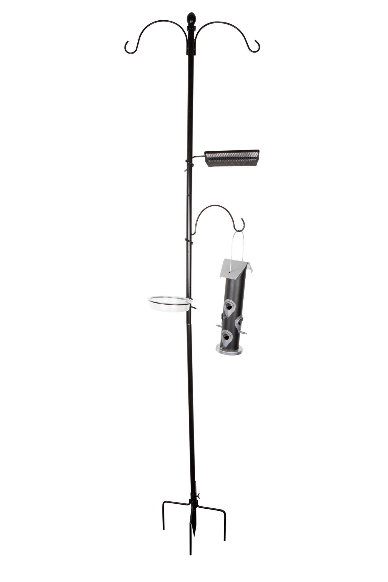 Vogelfutter-Station BxHxT: ca. 54x220x10 cm - Schwarz, Basics, Metall (54/220/10cm) - Windhager