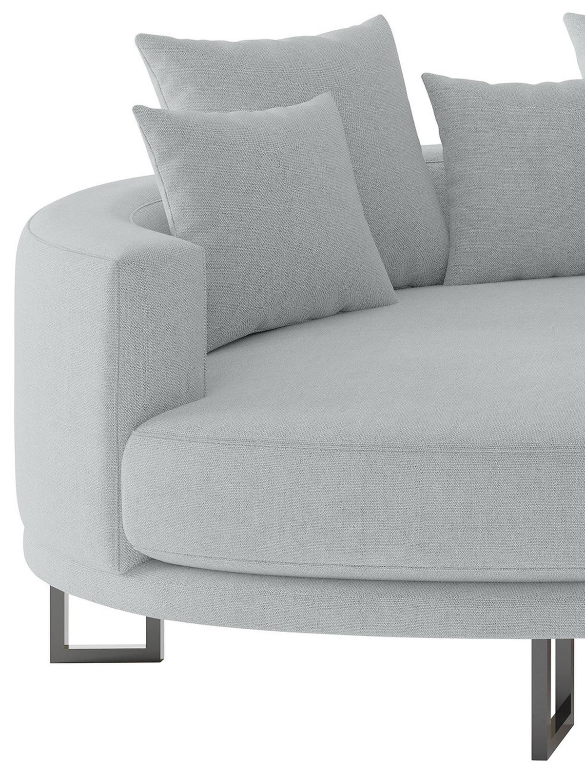 Bigsofa Natalia Grau S: ca. 150x283 cm - Schwarz/Grau, Design, Textil (150/283cm) - Livetastic
