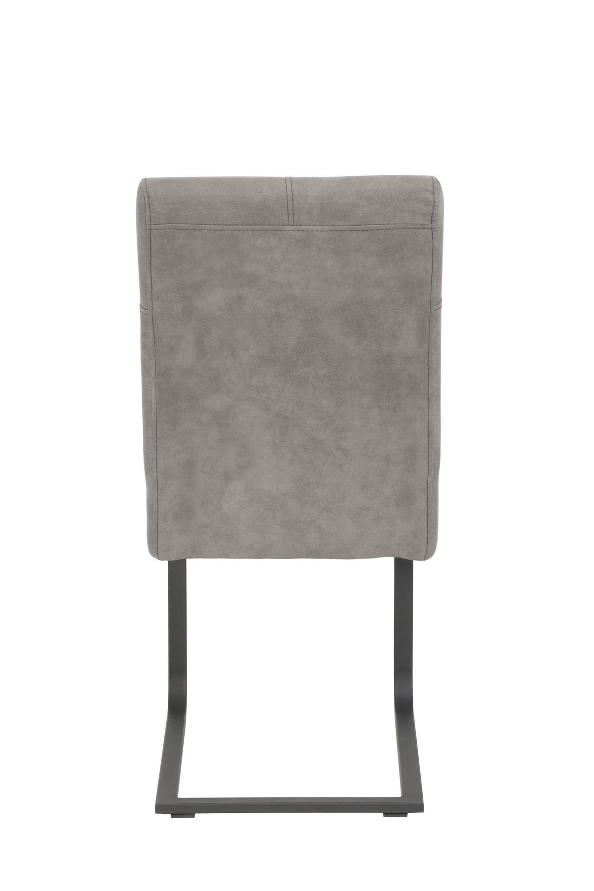 Tischgruppe Luise Ii G - Grau, MODERN, Holzwerkstoff/Textil (120 - 160/76/80cm) - MID.YOU