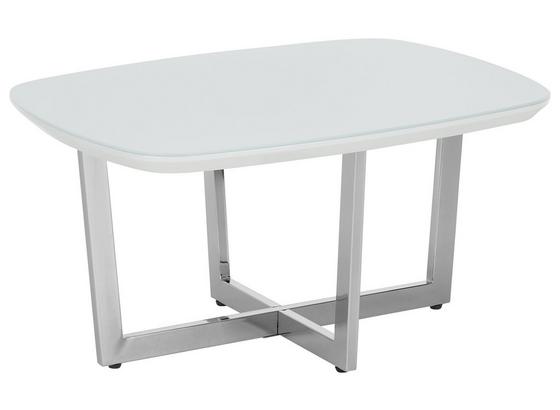 Konferenční Stolek Oprah - bílá/barvy chromu, Moderní, kov/kompozitní dřevo (80/40/60cm) - Modern Living Konferenční Stolek Oprah - bílá/barvy chromu, Moderní, kov/kompozitní dřevo (80/40/60cm) - Modern Living