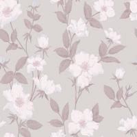 Vliestapete Fleurir Sugared - Violett/Grau, Basics, Papier/Kunststoff (52/1000cm)