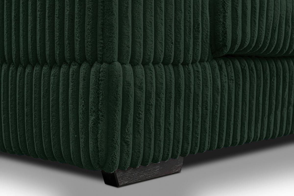 Ecksofa Funny - Dunkelgrün/Schwarz, Design, Textil (285/195cm) - MID.YOU