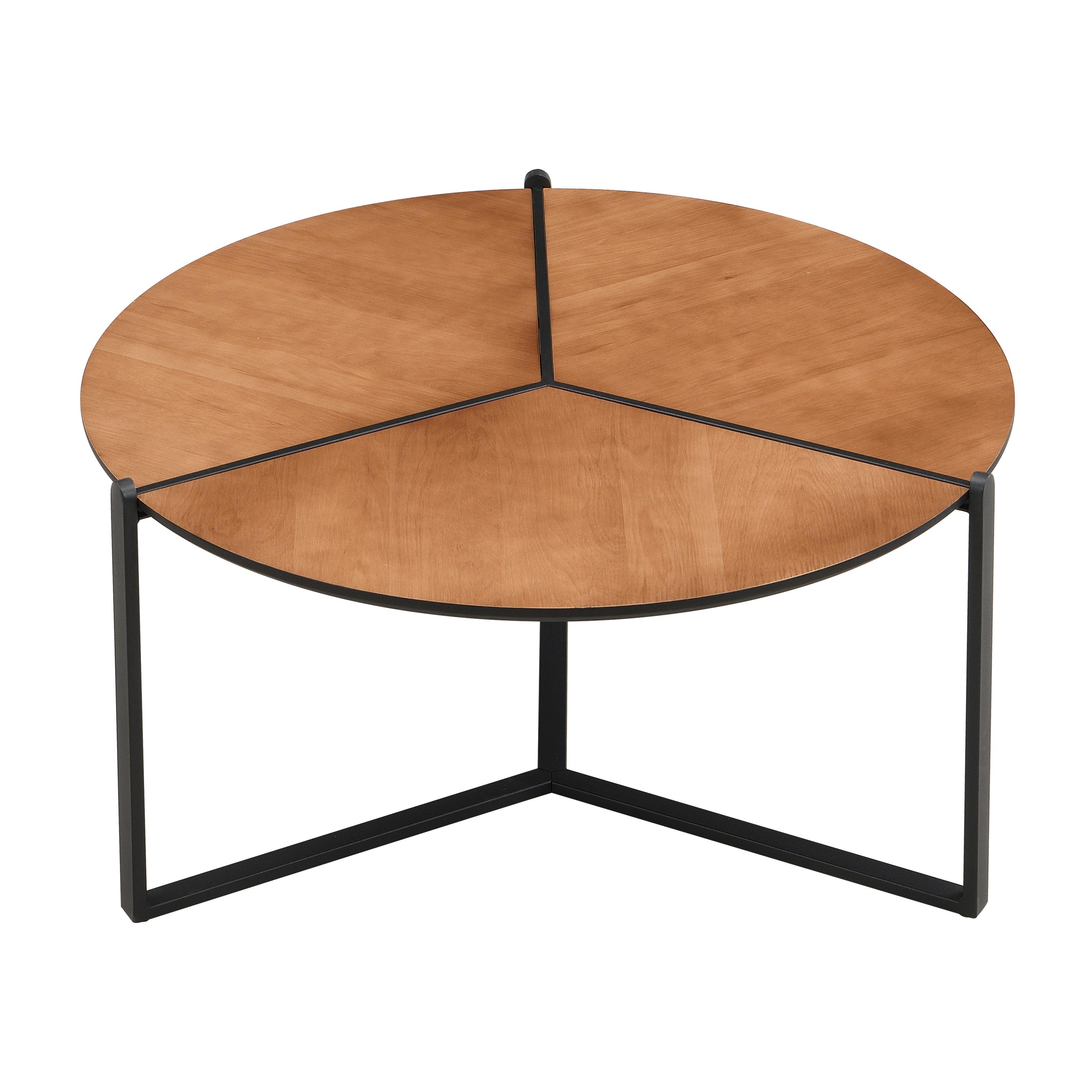 COUCHTISCH Braun/Schwarz B: 80cm - Schwarz/Braun, Design, Holzwerkstoff/Metall (80/80/42cm) - MID.YOU