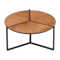 COUCHTISCH Braun/Schwarz B: 80cm - Schwarz/Braun, Design, Holzwerkstoff/Metall (80/80/42cm) - MID.YOU