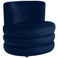Designsessel Magari - Edelstahlfarben/Royalblau, Trend, Textil (90/82/85cm) - Livetastic