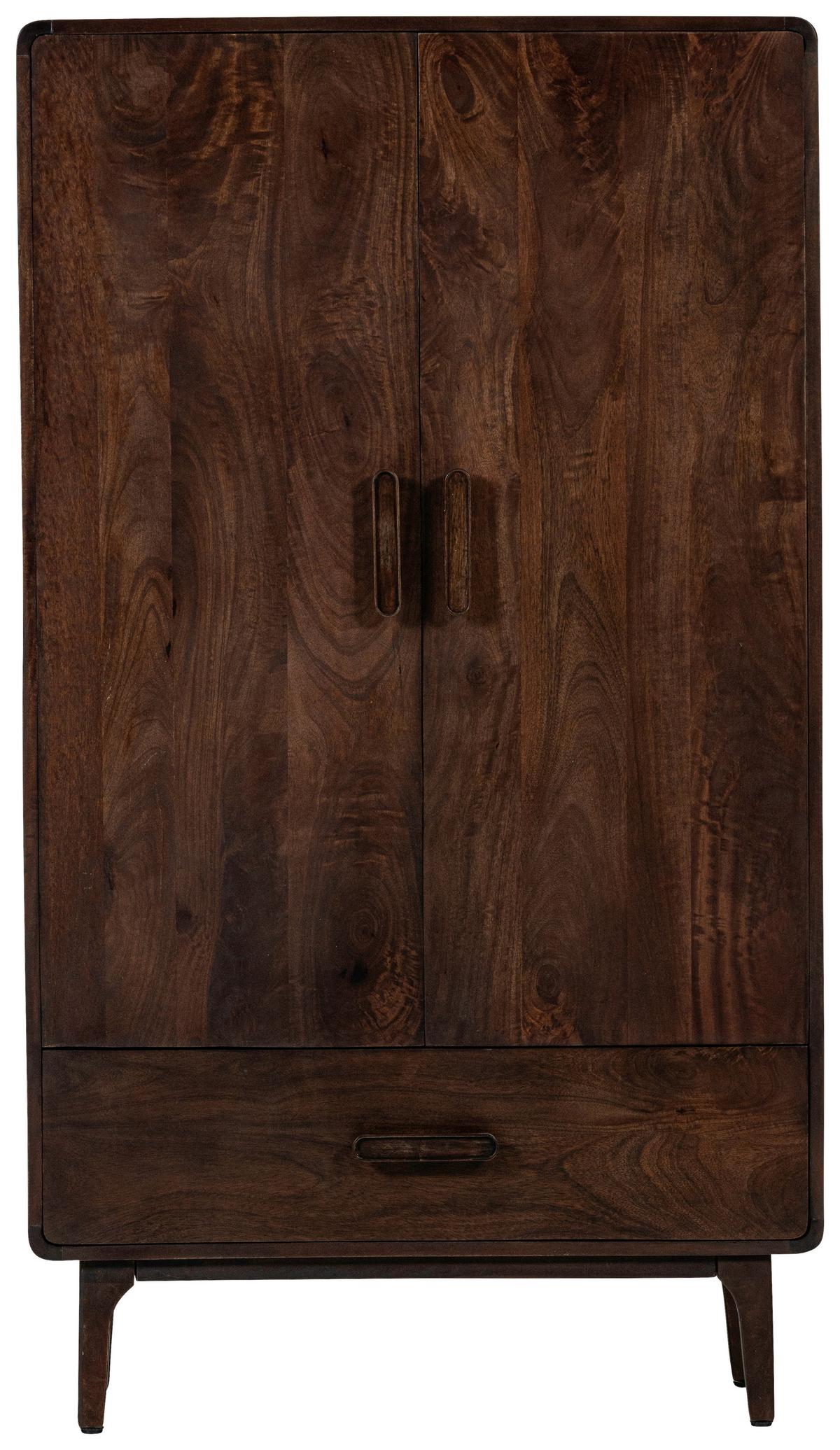 Schrank Liya Dunkelbraun B: 85 Cm - Dunkelbraun, Design, Holz (85/150/35cm) - Livetastic