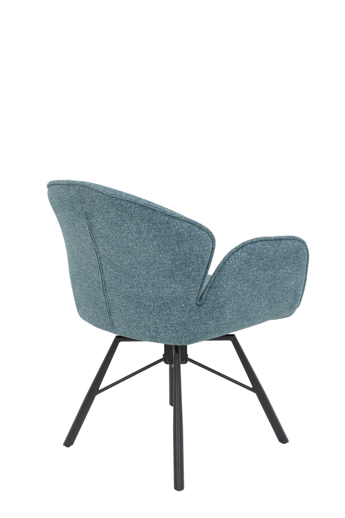 Armlehnstuhl-set Bristol S 2er-Set - Salbeigrün/Schwarz, MODERN, Textil/Metall (62/83/66cm) - MID.YOU