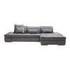 Rohová sedačka SANFINO, pravá, grafitová / šedá - šedá/barvy grafitu, Konvenční, kov/dřevo (305/79-96/199cm) - Premium Living