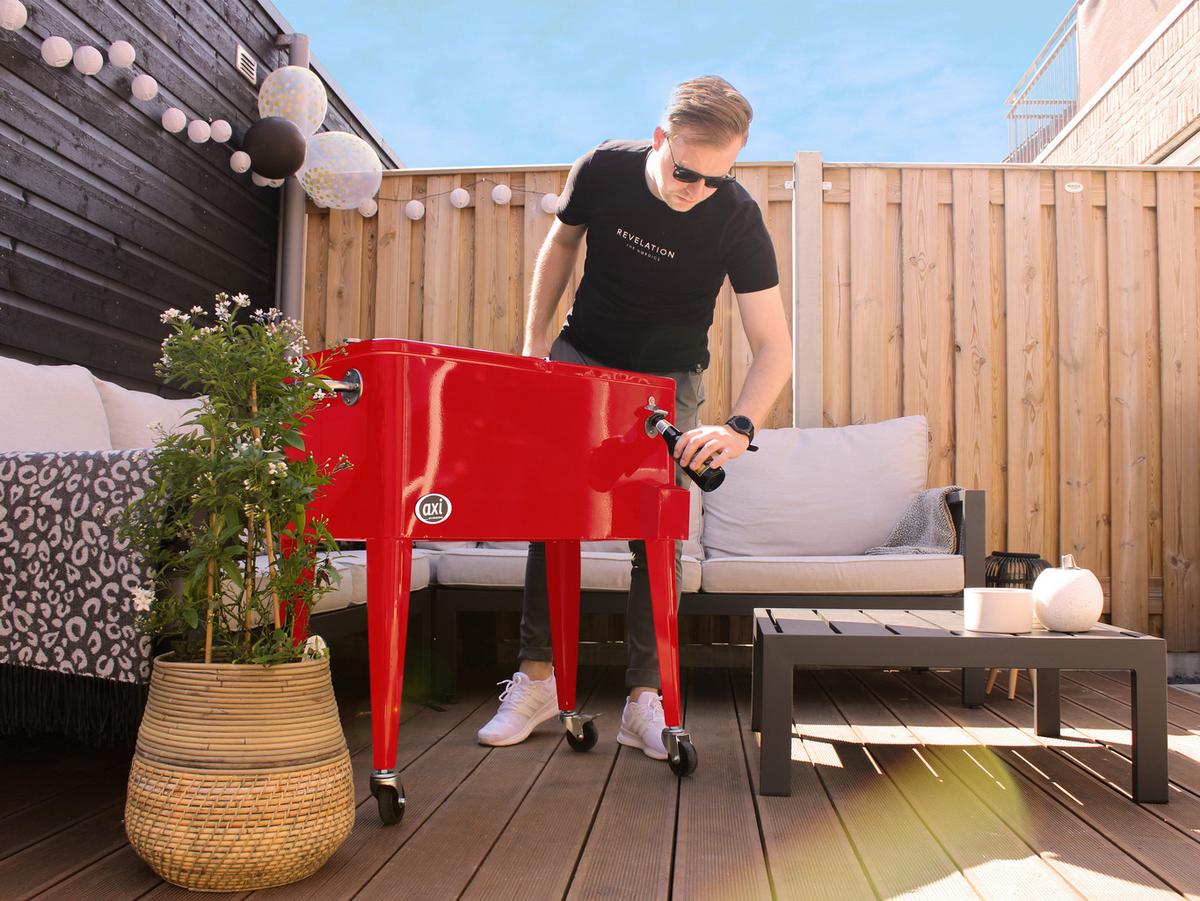 Kühlbox A065.001.02 - Rot, KONVENTIONELL, Kunststoff/Metall (43/89/92cm) - Ambia Garden