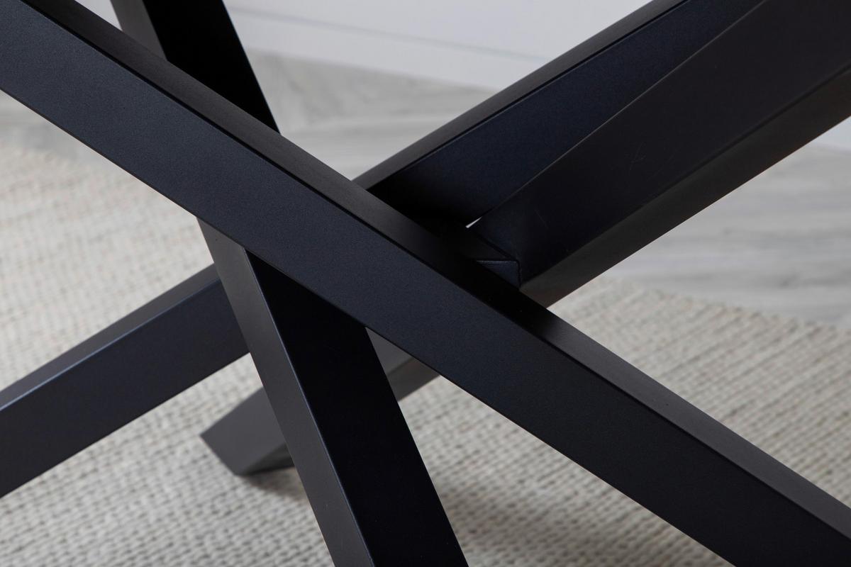 Esstisch Piazza - Schwarz, Design, Holzwerkstoff/Metall (180/90/76cm) - Livetastic