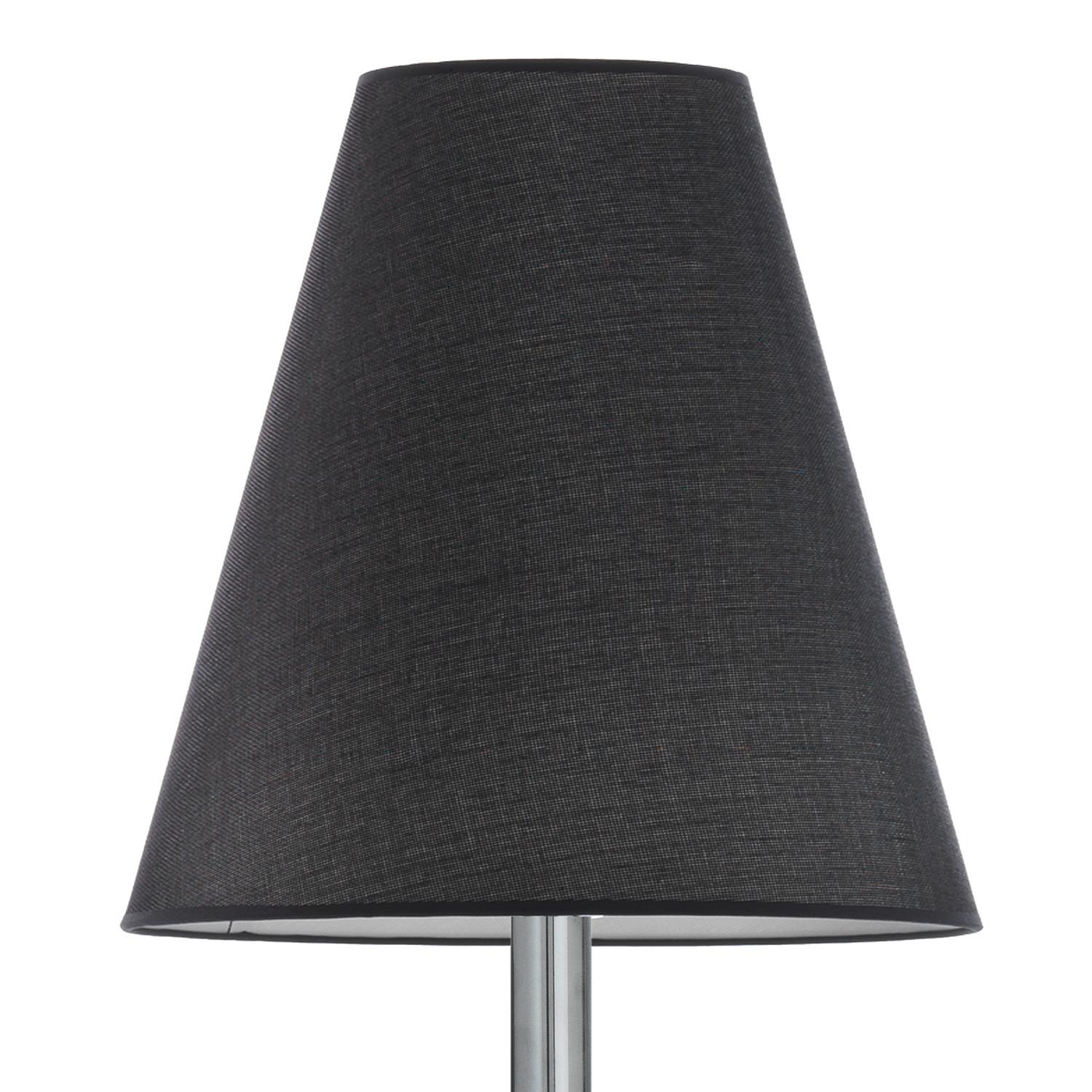 Tischleuchte 4917/Lgn - Chromfarben/Schwarz, KONVENTIONELL, Textil/Metall (20/54cm)
