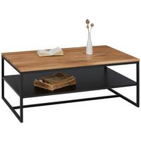 Konferenční stolek Dallas, barvy dubu, š: 110 cm - černá/barvy dubu, Lifestyle, kov/dřevo (110/70/45cm) - Based