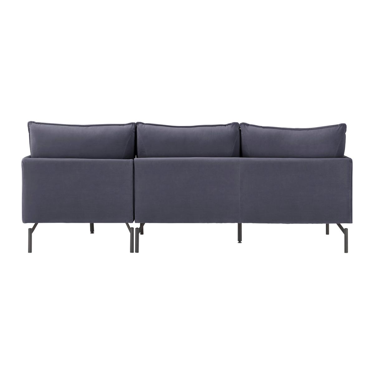 Sedacia súprava ROSA sivá - čierna/sivá, Modern, kov/textil (226/84/163cm) - Bessagi Home