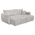 Schlafsofa Bali - Creme/Schwarz, MODERN, Holz/Textil (245/74-90/104cm) - Luca Bessoni