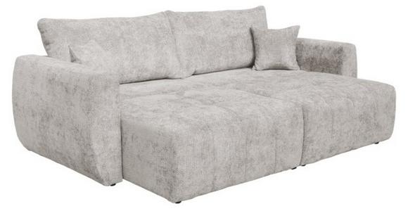 Schlafsofa Bali - Creme/Schwarz, MODERN, Holz/Textil (245/74-90/104cm) - Luca Bessoni