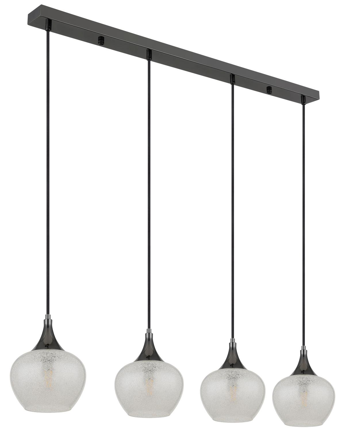 Hängeleuchte 15548-4hk - Klar/Chromfarben, KONVENTIONELL, Glas/Kunststoff (99/18/120cm) - Globo