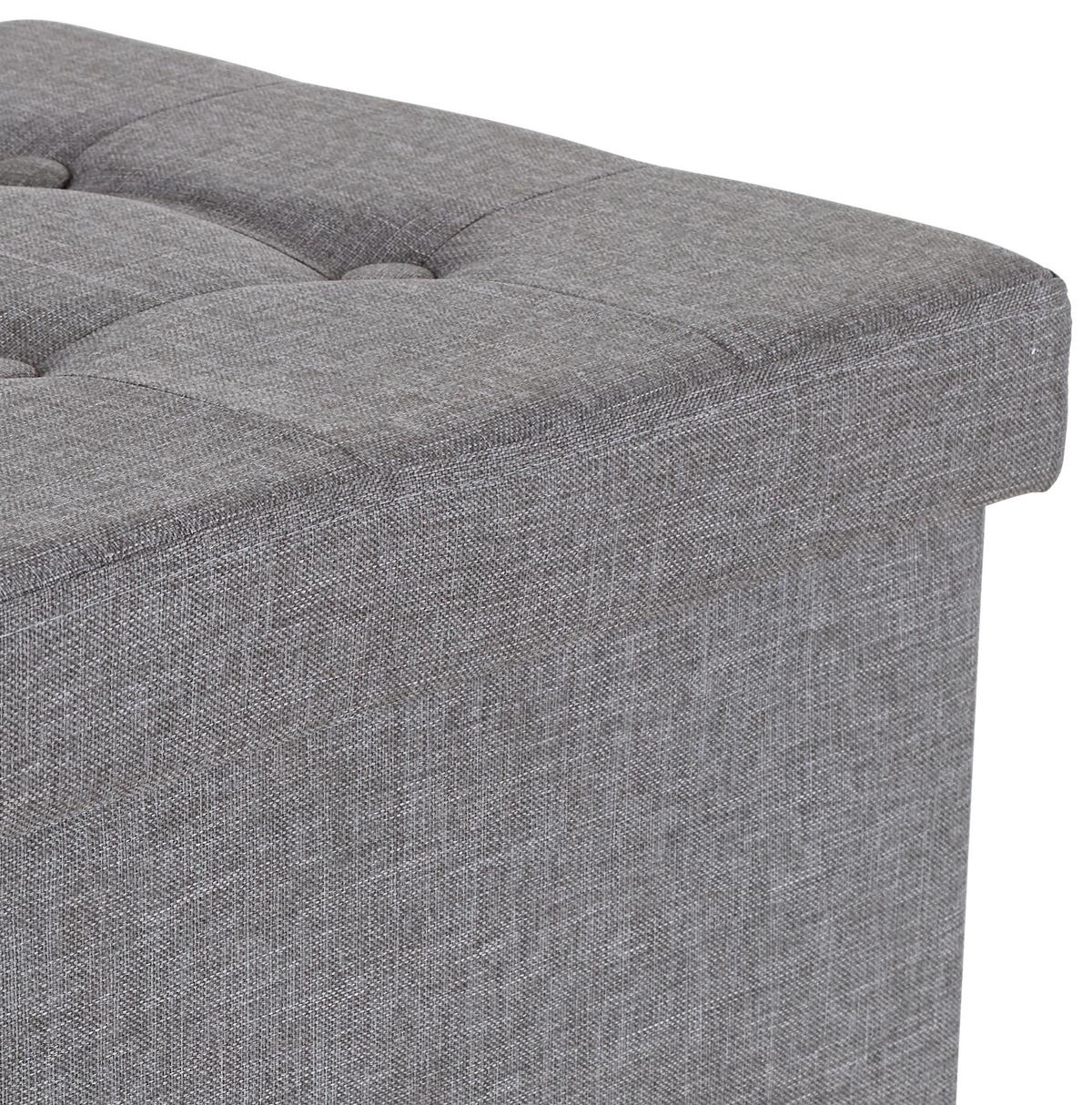 Skladací taburet Franz, sivý - sivá, Modern, kompozitné drevo/textil (38/38/38cm) - Based