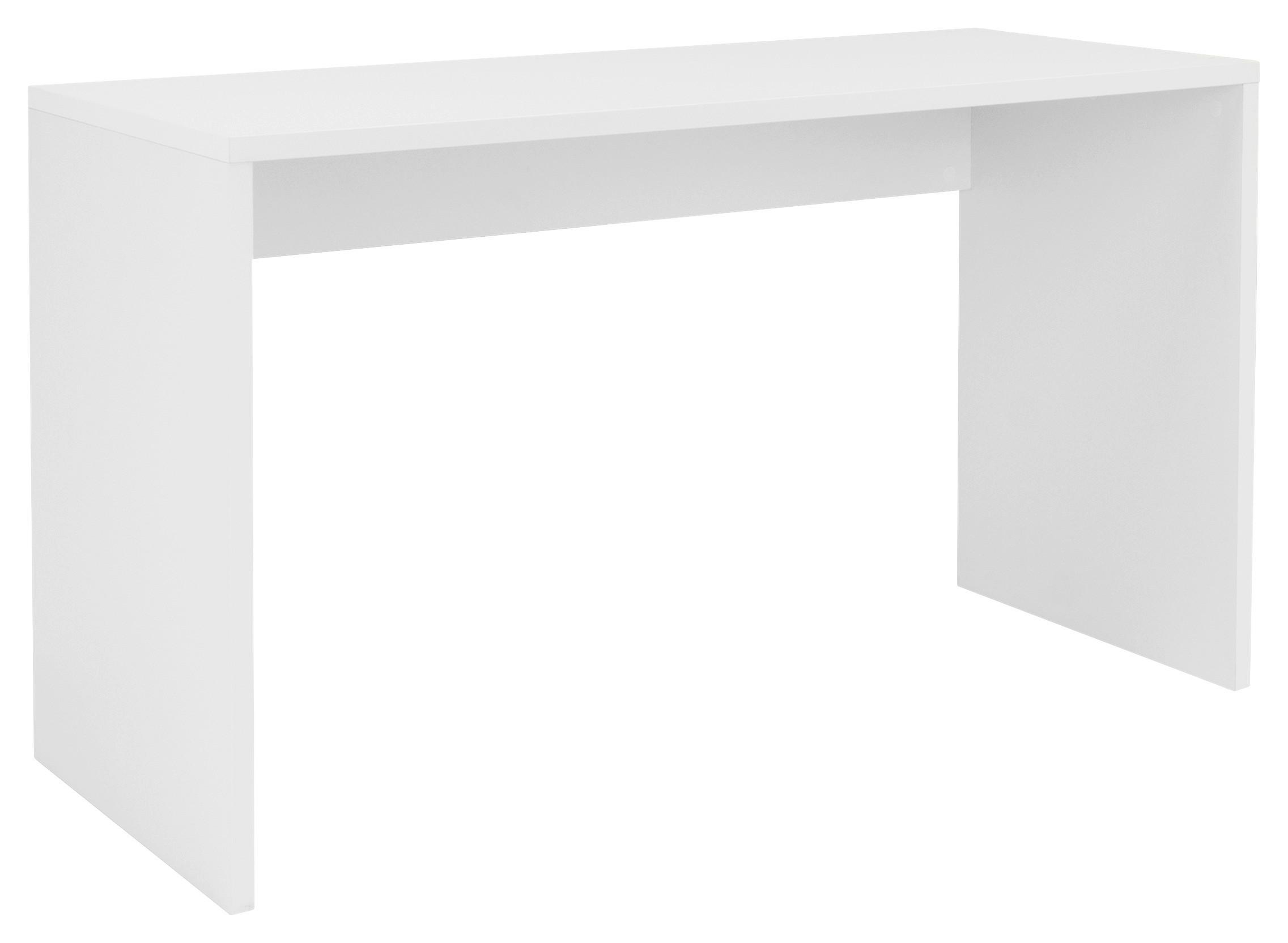 Schreibtisch L: 130cm H: 75cm Image Weiß - Weiß, KONVENTIONELL, Holzwerkstoff (130/54/75cm) - MID.YOU