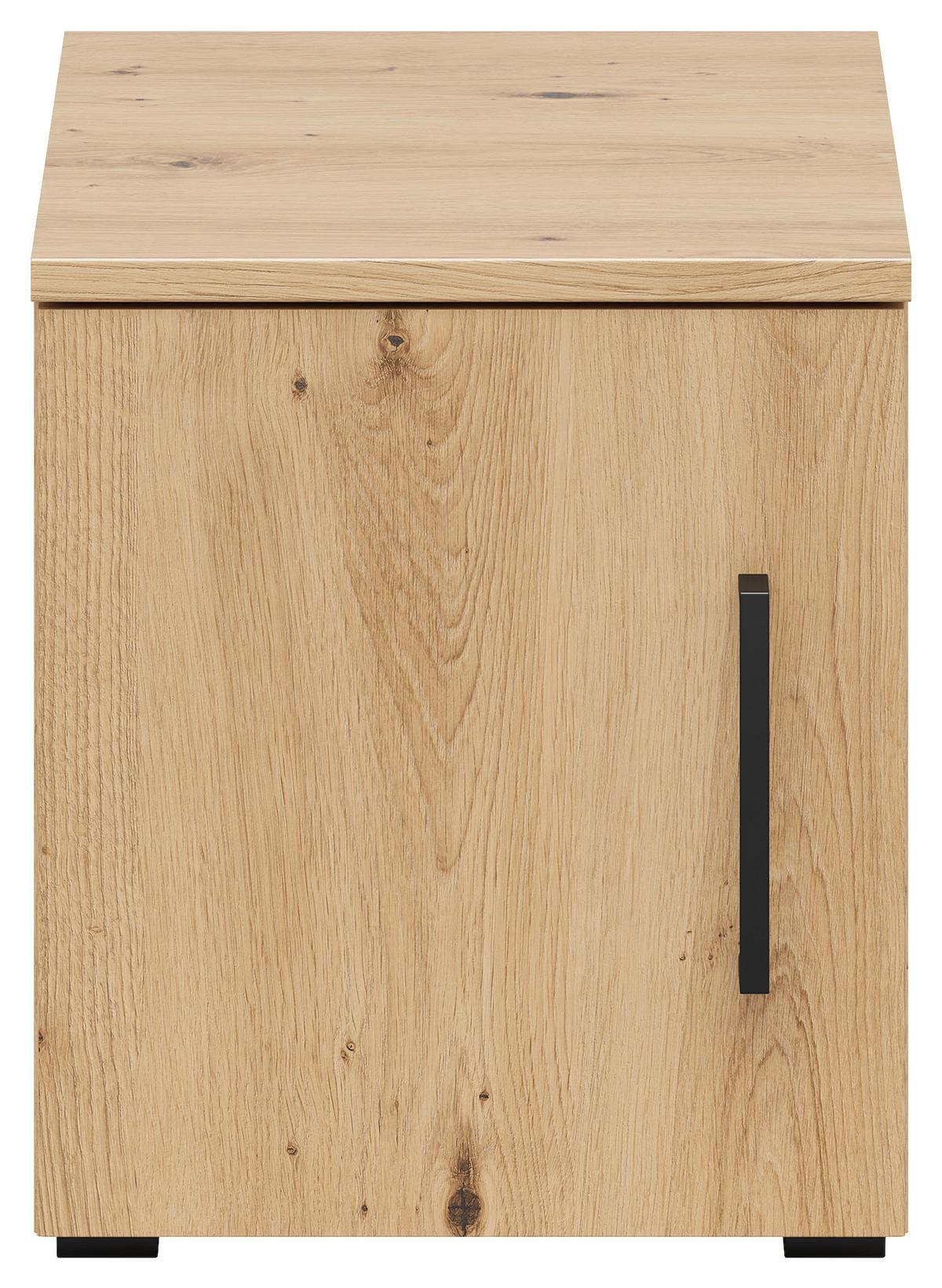 Nadstavec na skriňu MULTISTAURAUM š: 30 cm - čierna/dub artisan, Modern, kompozitné drevo/plast (30/35/40cm)