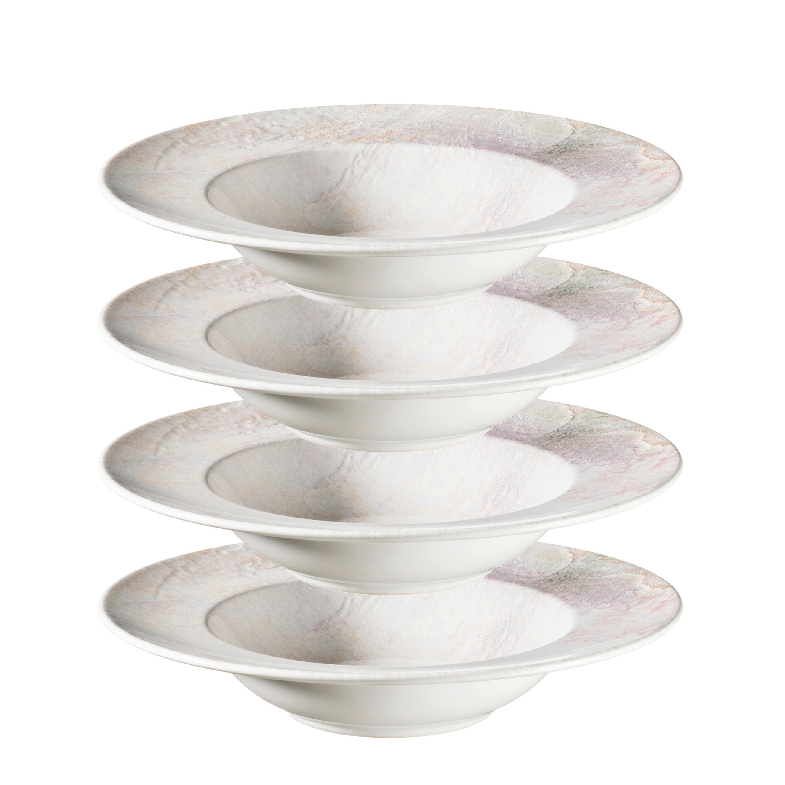 Pastatellerset Steinzug - Lila/Weiß, Basics, Keramik (26,5/5,5cm) - Mäser
