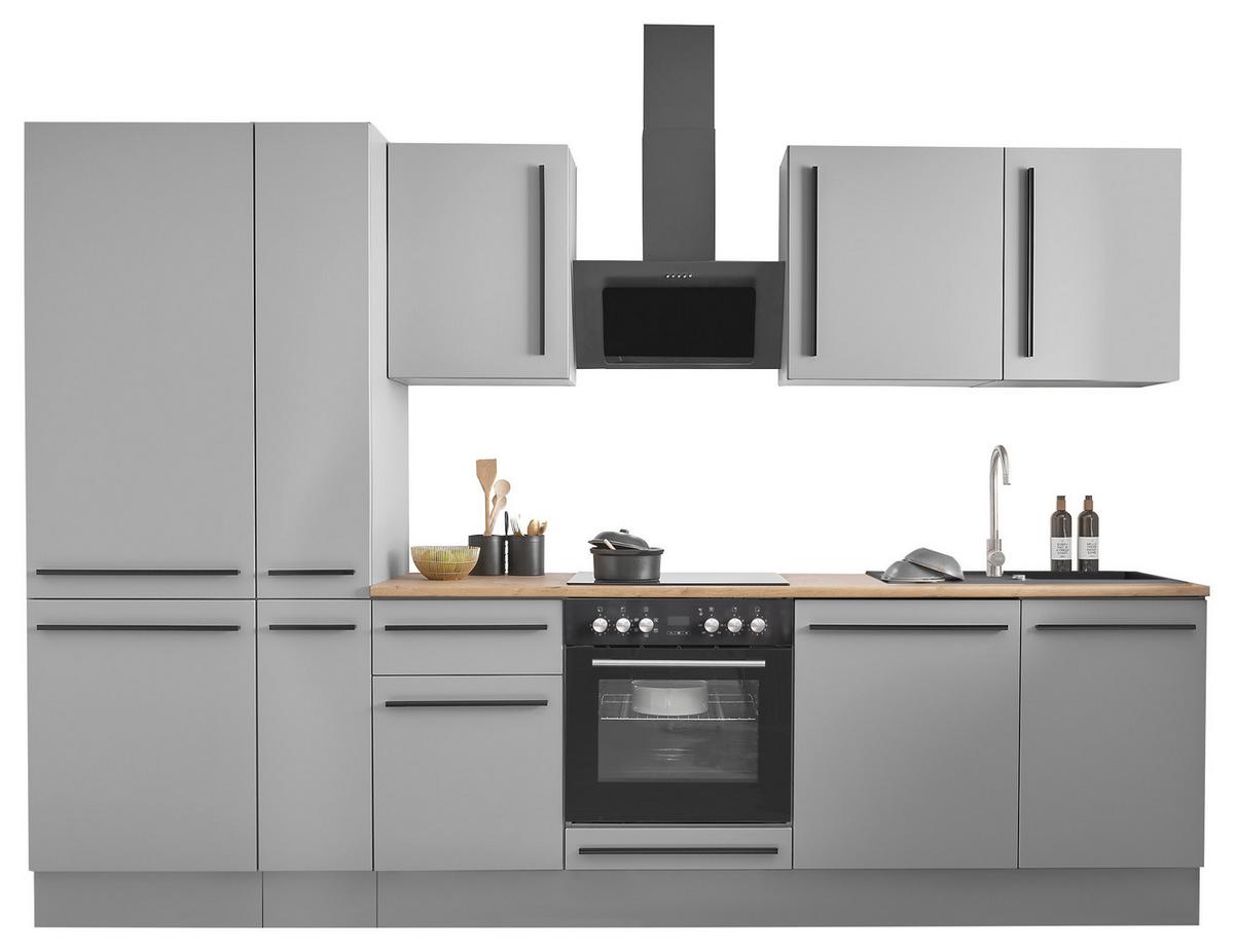 KUCHYŇSKÝ BLOK BEZ SPOTŘEBIČŮ DENVER - šedá/barvy dubu, Design, kompozitní dřevo/plast (310cm) - MID.YOU