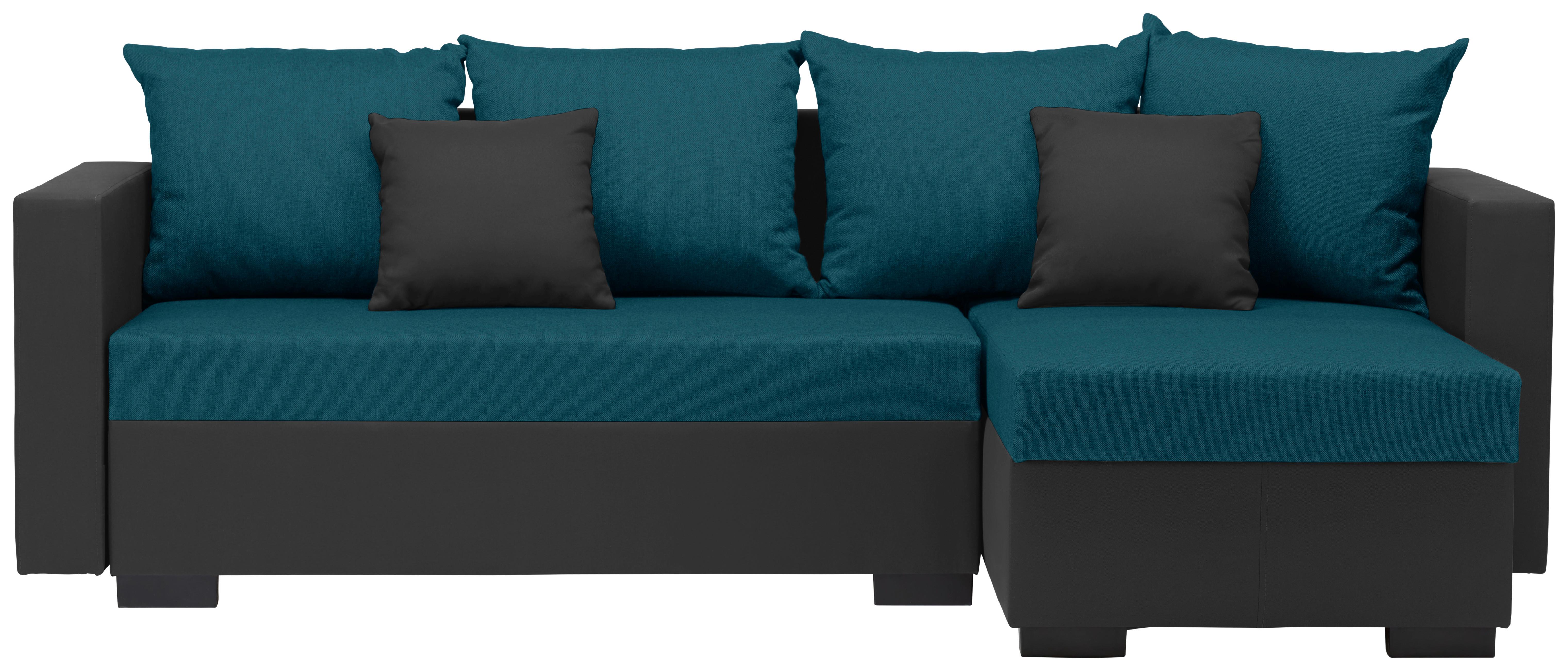 Ecksofa Karol - Türkis/Schwarz, MODERN, Textil (230/140cm) - P & B