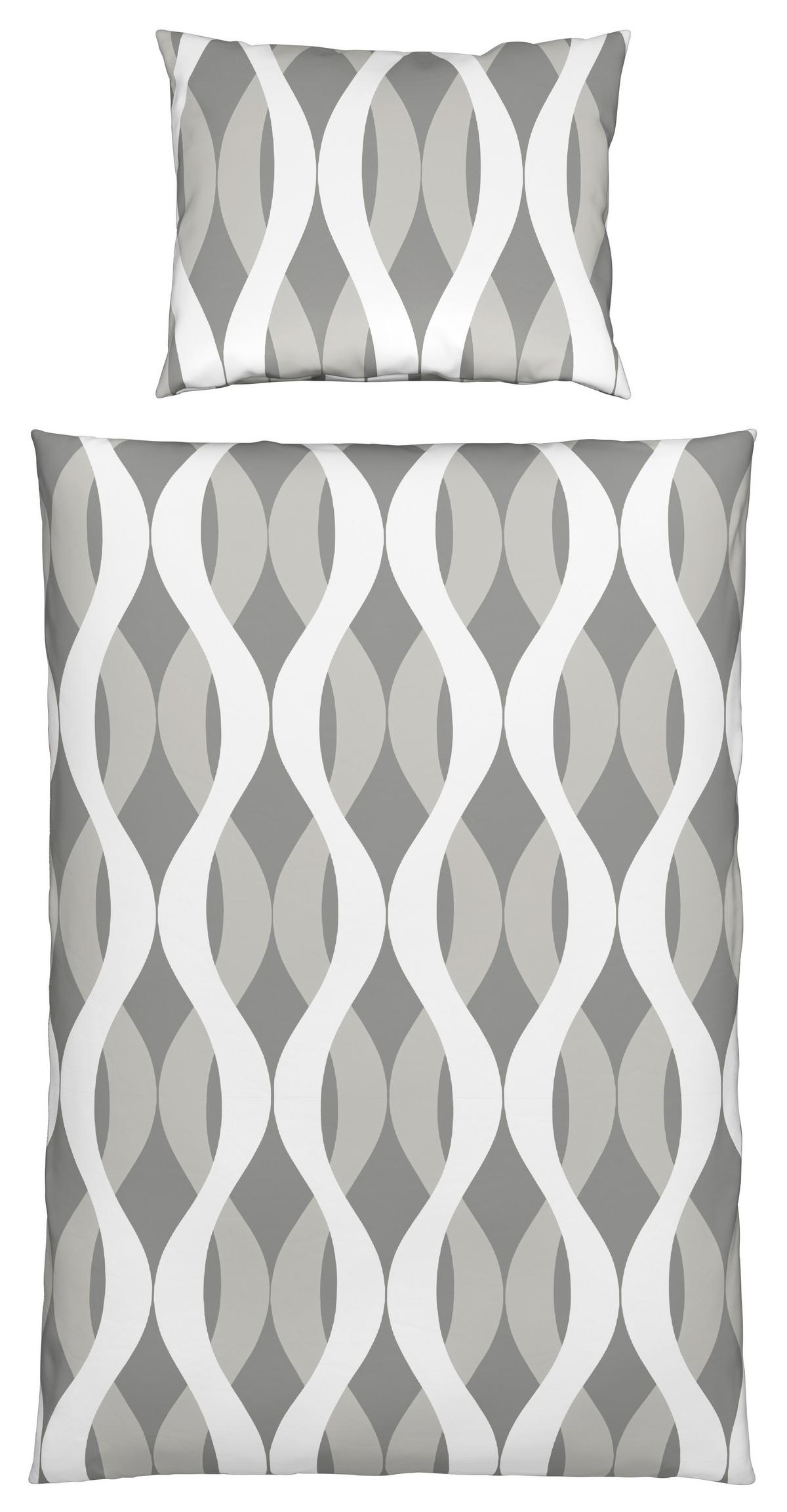 Bettwäsche Anni - Braun/Weiß, KONVENTIONELL, Textil - Ondega