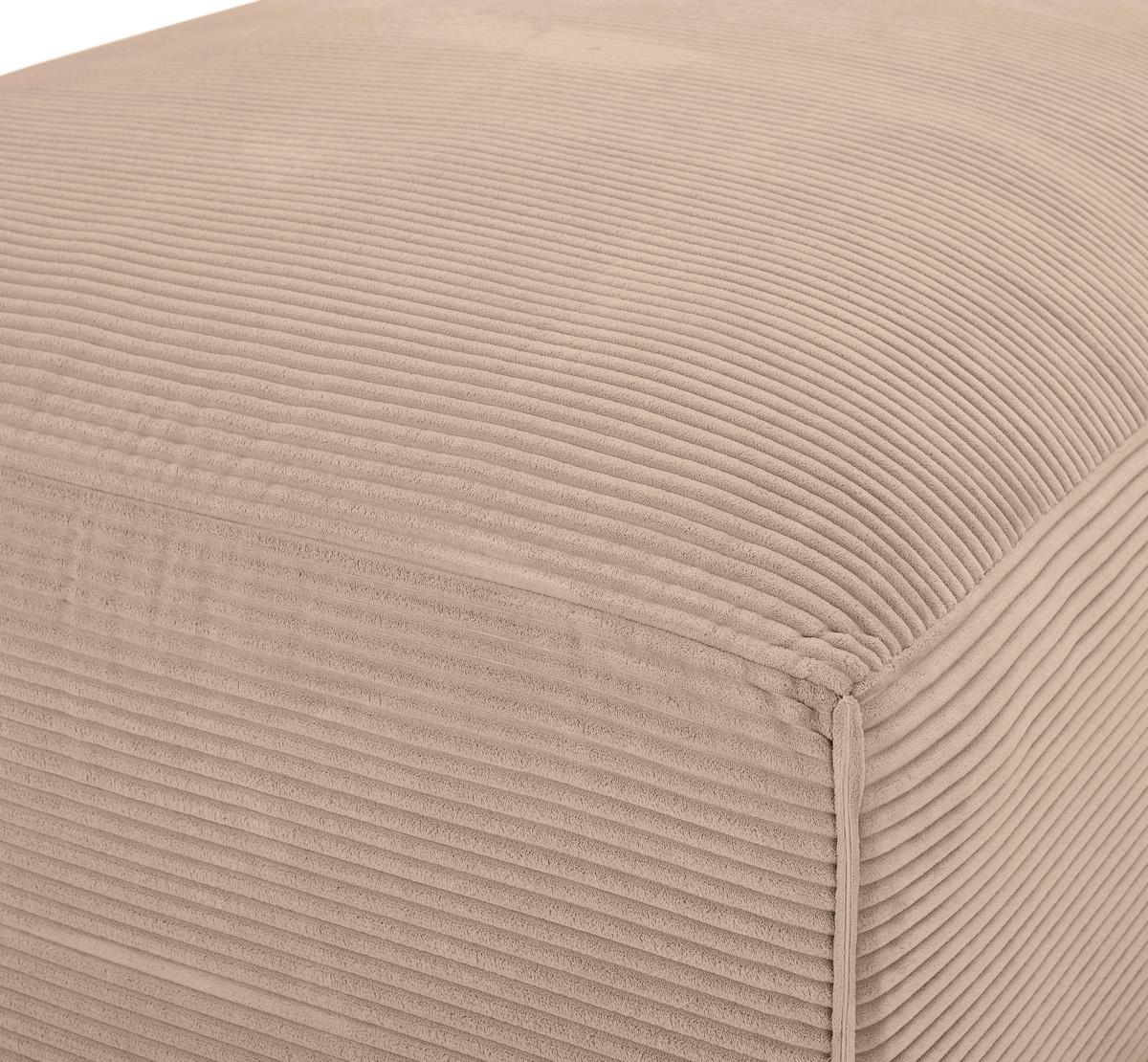 Ecksofa Pearl - Hellbraun/Schwarz, Design, Textil (303/196cm) - Livetastic
