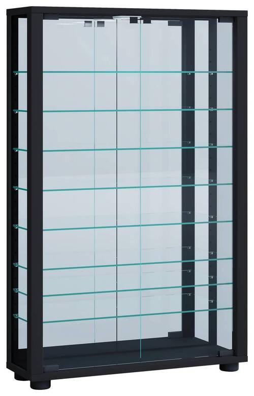 Hängevitrine Vitrosa Schwarz B: 59 cm - Schwarz, MODERN, Glas/Holzwerkstoff (59/91,3/18cm) - MID.YOU
