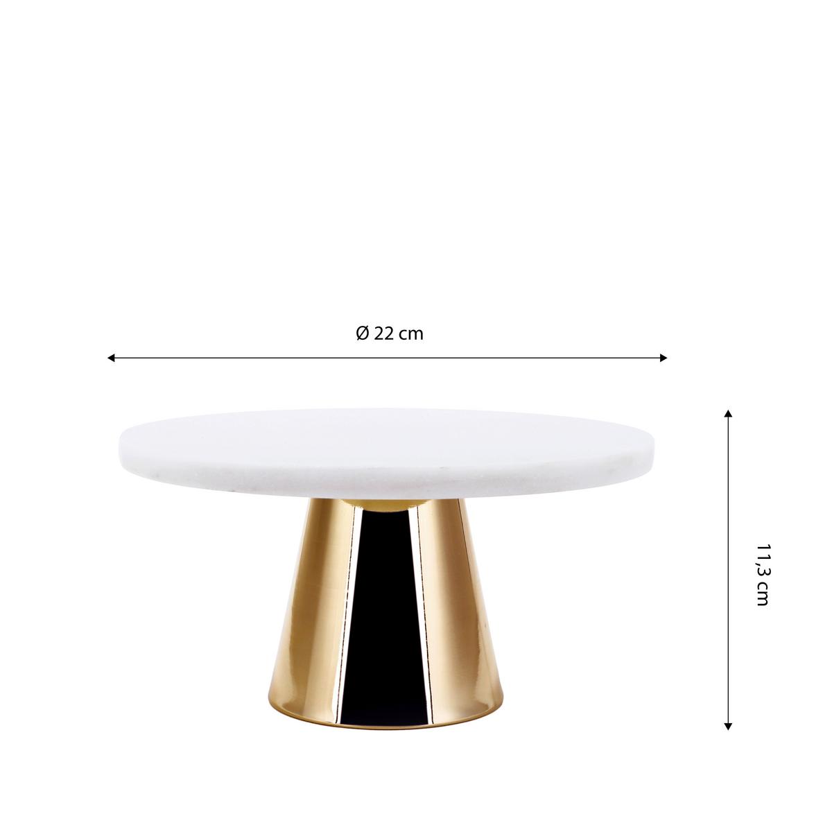 Tortenplatte Ew-Tp-2203g - Goldfarben, Basics, Stein/Metall (22cm) - Echtwerk