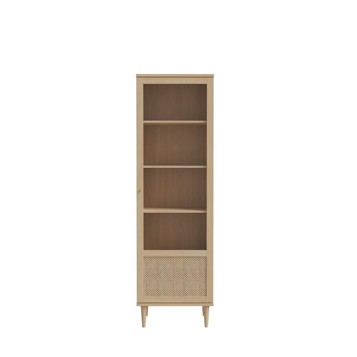 Vitrína CALASETTA š: 60 cm - zlatá/farba duba, Natur, kov/kompozitné drevo (60,4/198,5/41,4cm)