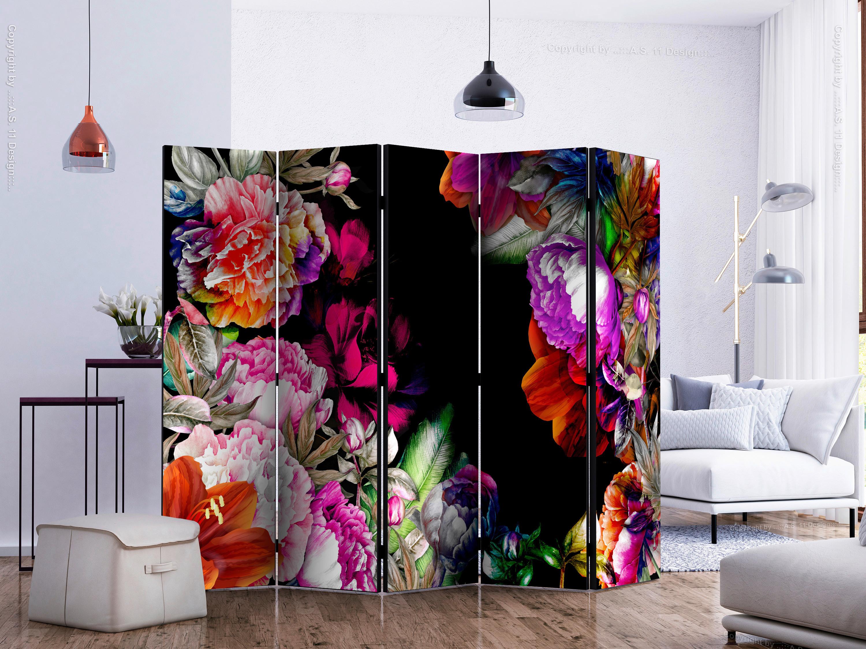 Paravent Multicolor Schwarz B: 225 cm