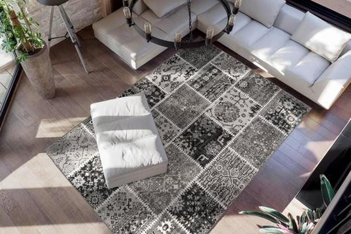 Webteppich Grau Ariya 160x230 cm - Grau, Trend, Textil (160/230cm) - Kayoom