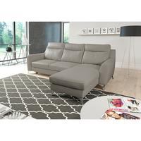Ecksofa Gio Schlammfarben S: 168x236 Cm - Chromfarben/Schlammfarben, Design, Leder/Textil (236/168cm) - Livetastic