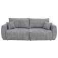 Schlafsofa Bali - Schwarz/Grau, MODERN, Holz/Textil (245/74-90/104cm) - Luca Bessoni