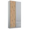 Drehtürenschrank 91 cm Alabama Extra Hellgrau - Hellgrau/Eiche Artisan, MODERN, Holzwerkstoff (91/229/54cm)