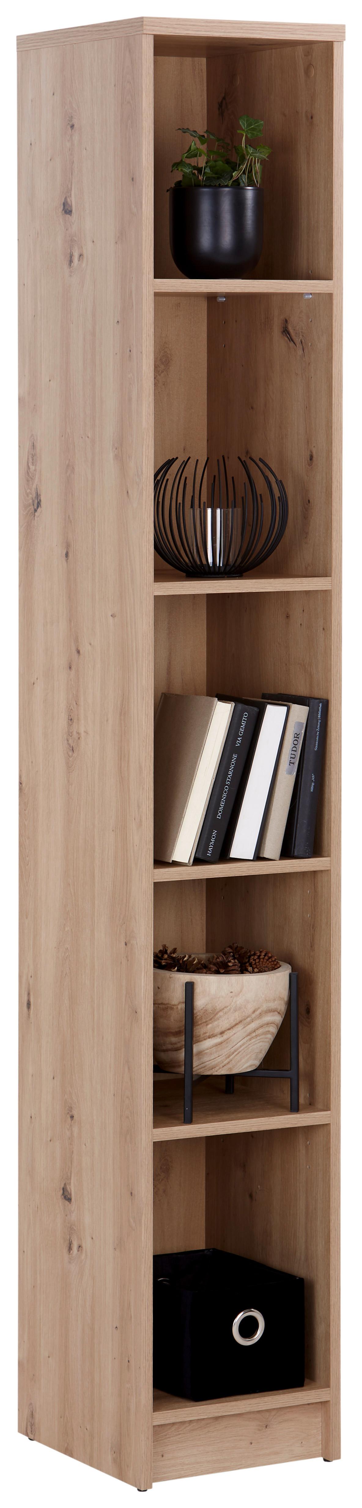 REGÁL 4-YOU NEW YUR06 - dub artisan, Moderní, kompozitní dřevo (30/189,5/35,2cm)