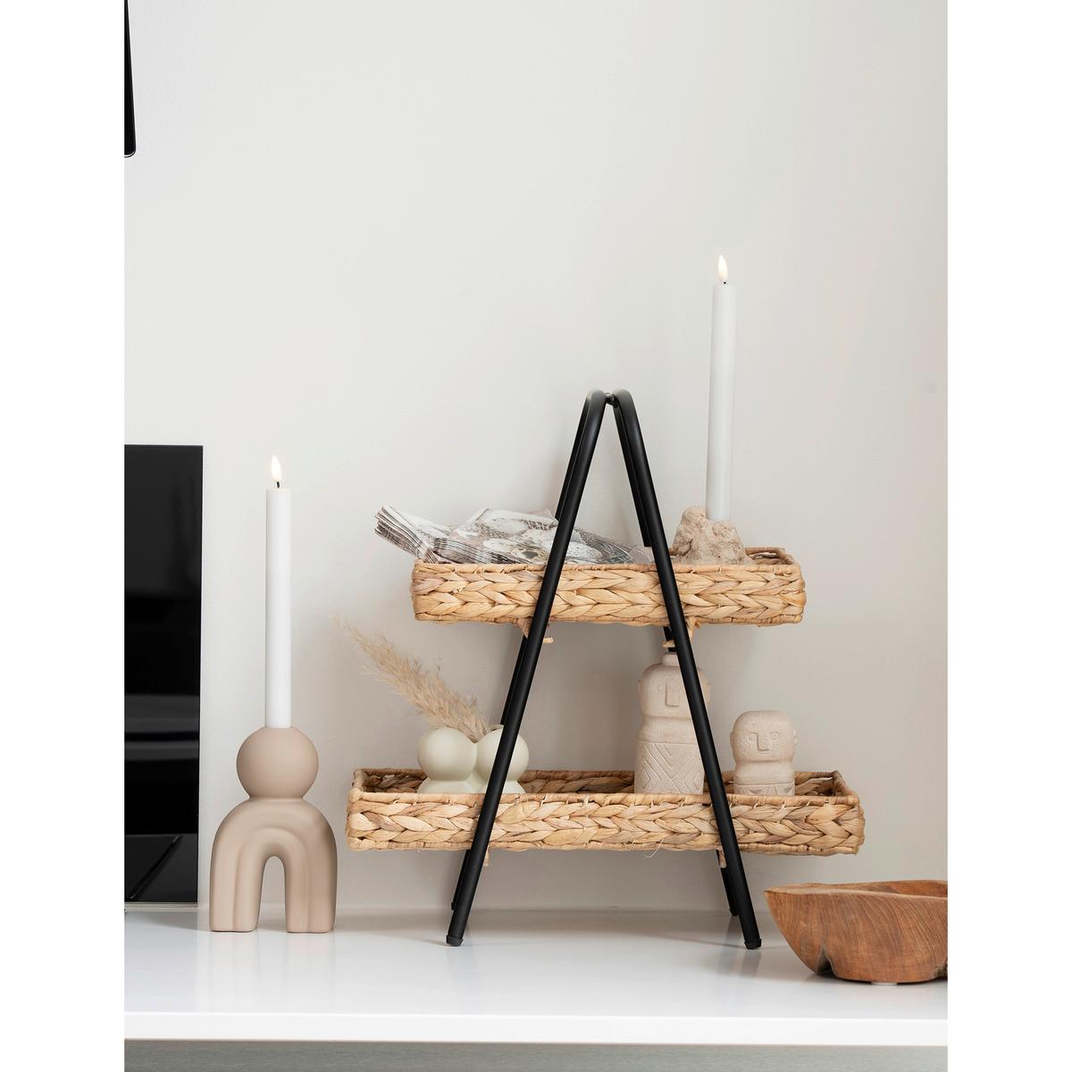Tablett Alfaro Braun Schwarz B: 42 Cm - Schwarz/Braun, Design, Holz (42/43.5/23cm)