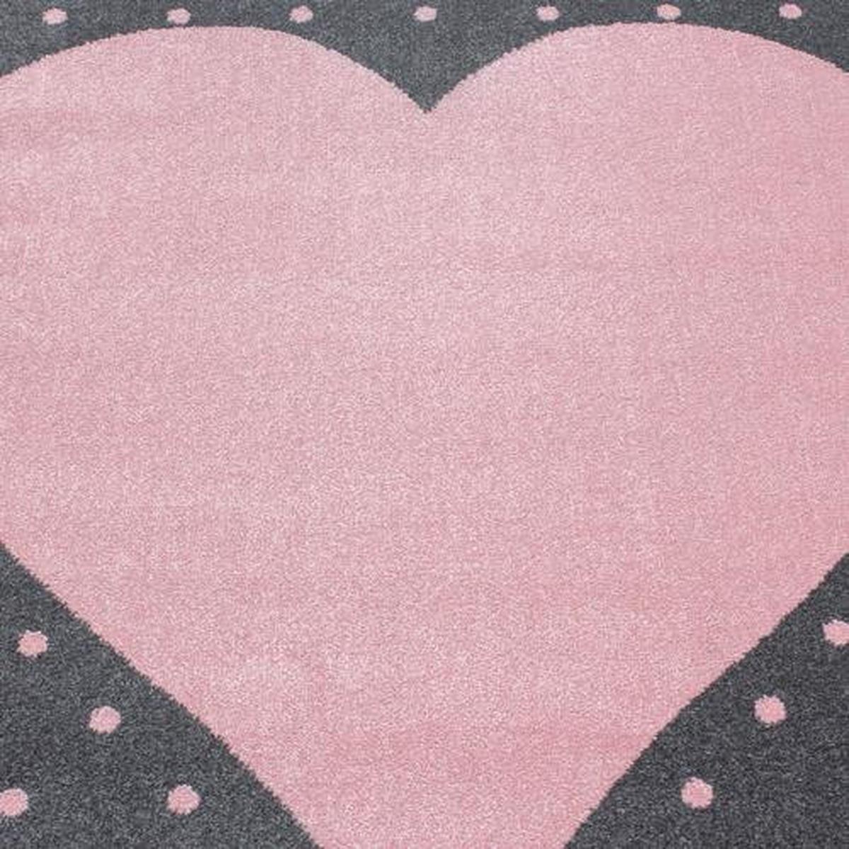 Detský koberec SRDCE 80x150 - pink, Trend, textil (80/150cm) - Ben'n'jen