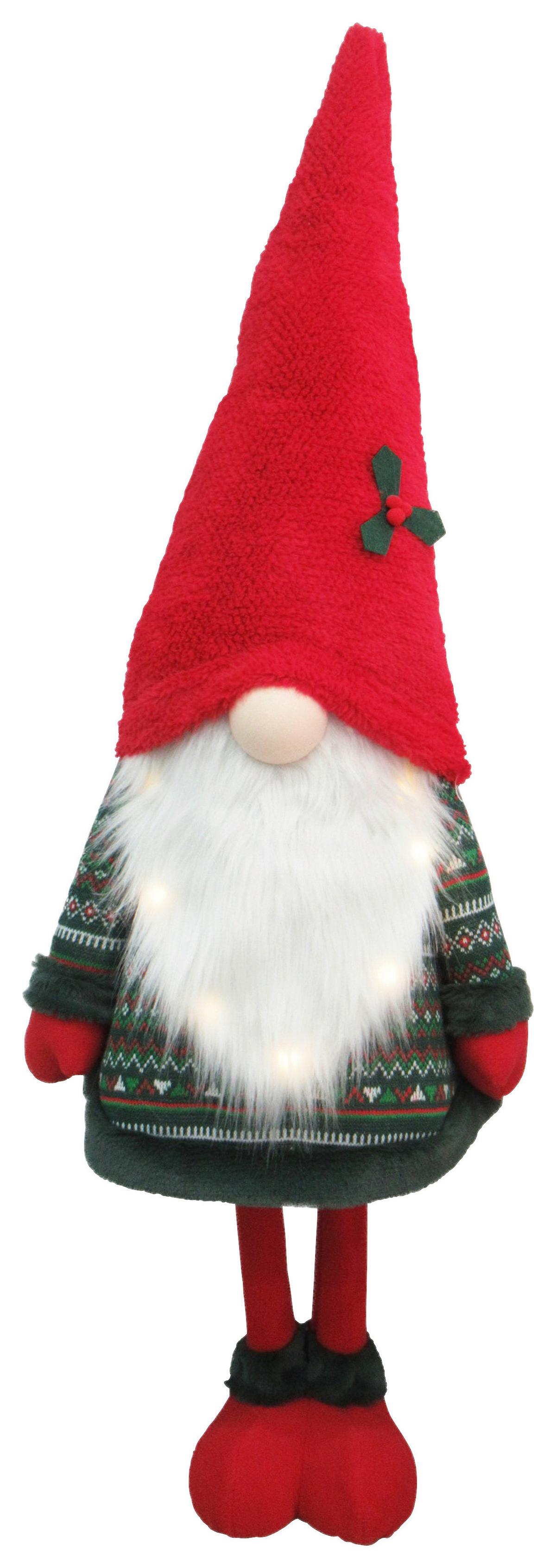 Skřítek LED/teplá bílá - zelená/červená, Konvenční, kov/textil (40/125/30cm) - Mömax