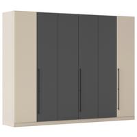Kleiderschrank Safari B: 271 cm - Champagner/Grau, KONVENTIONELL, Holzwerkstoff (271/229/54cm)