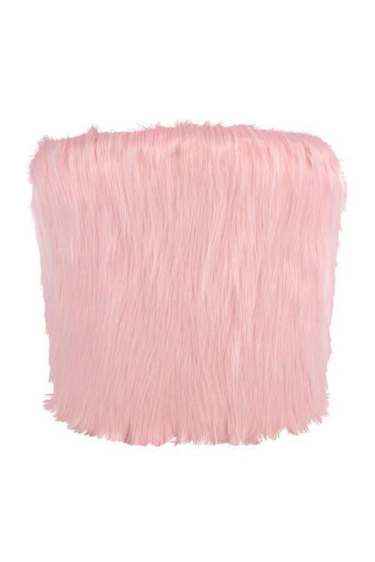 Kinderstuhl Gepolstert Mit Kunstfell-Bezug - Hellrosa, Basics, Holz/Kunststoff (47/45/47cm) - Kayoom