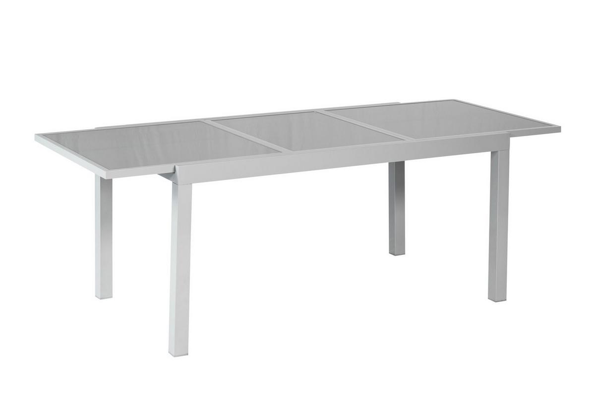 Gartengarnitur 9-tlg. Taviano Metall/textil/glas - Silberfarben/Braun, ROMANTIK / LANDHAUS, Glas/Textil - Gardenson