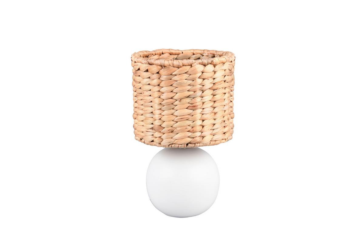 Tischleuchte 518900101 Vina - Braun/Weiß, Basics, Naturmaterialien/Keramik (18/29cm) - Trio Leuchten