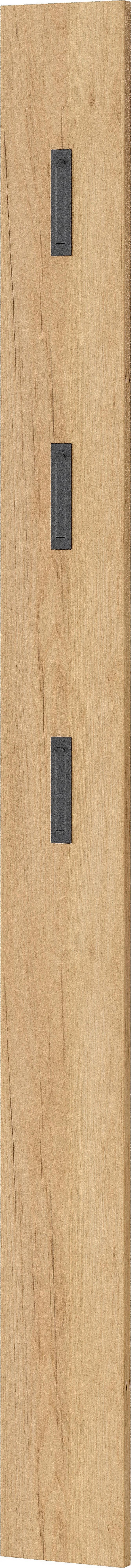 Garderobe Alviano Weiß/Eiche Dekor 3-Teilig - Eichefarben/Weiß, Design, Glas/Holzwerkstoff (104/200/33cm) - Germania