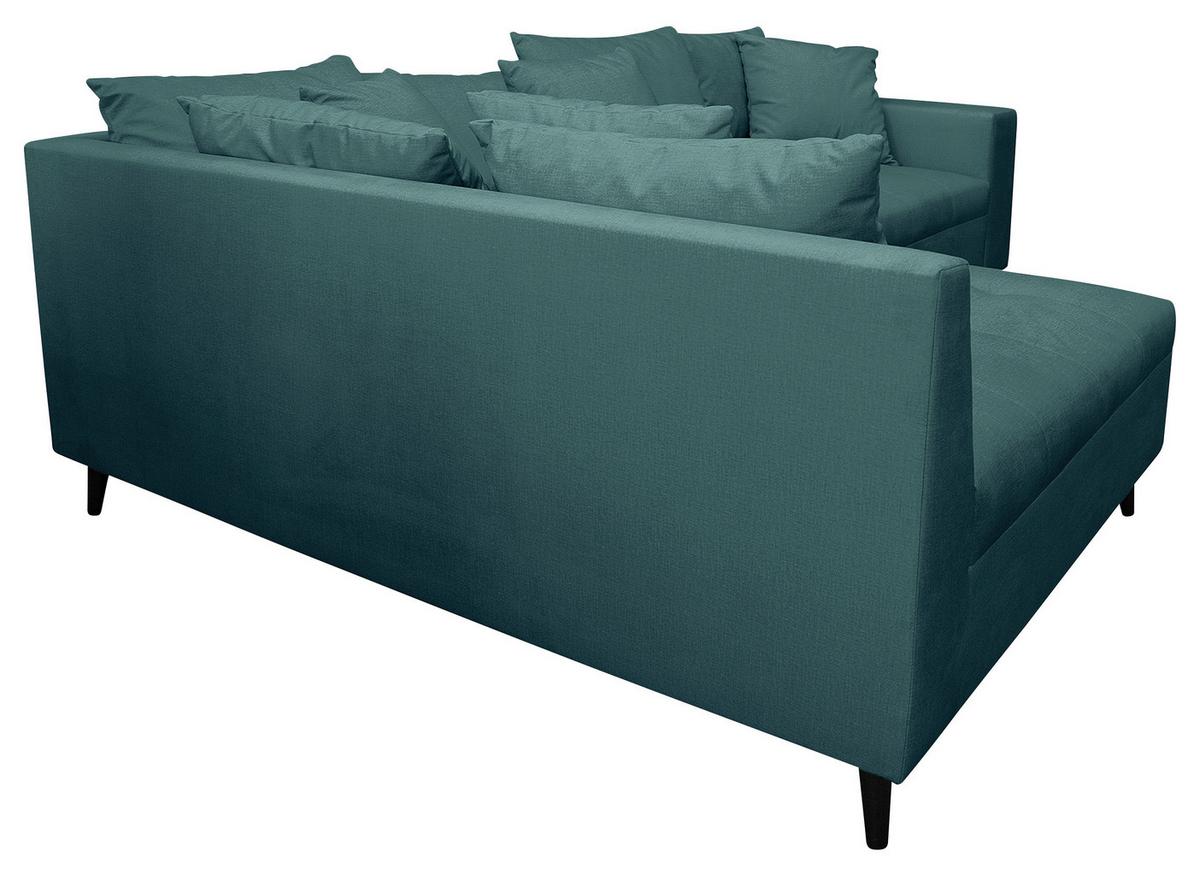Ecksofa Pruno, Petrol S: 174x274 Cm - Petrol/Schwarz, Design, Textil (174/247cm) - MID.YOU